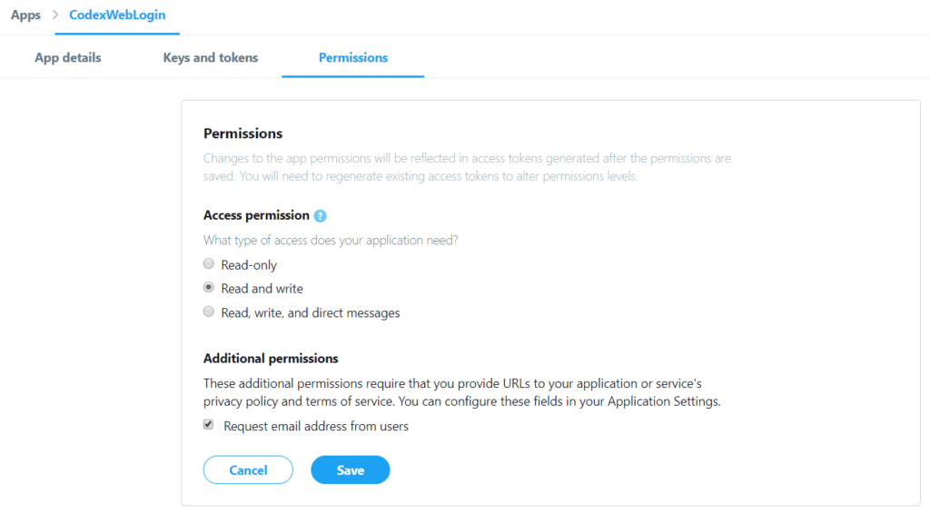 twitter-login-php-app-email-additional-permissions-codexworld