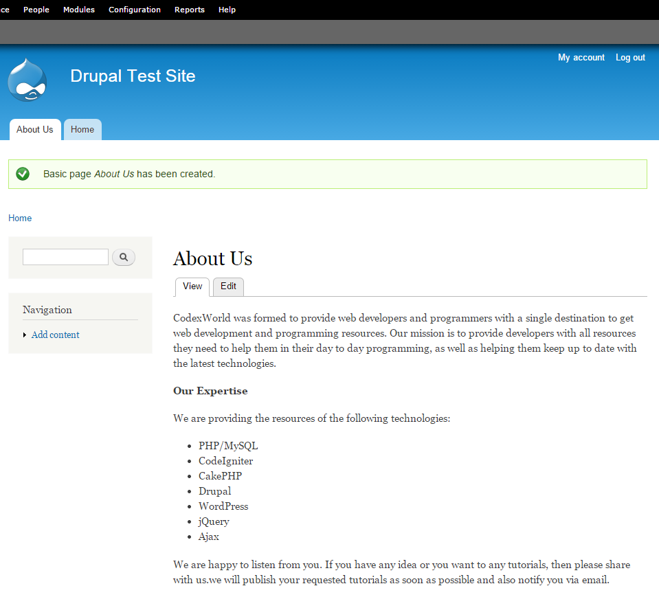 drupal-newly-created-page
