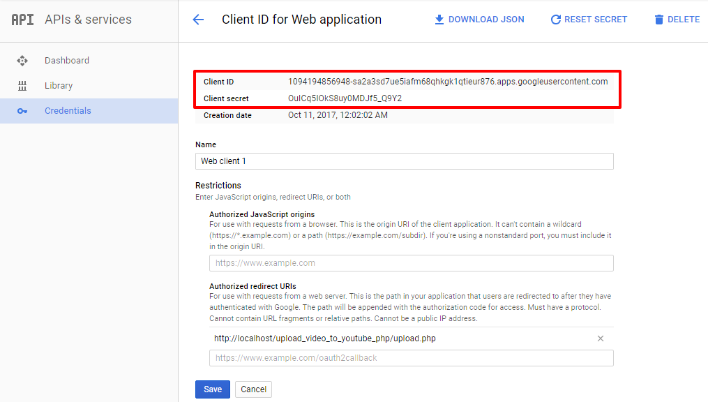 youtube-data-google-api-console-client-id-secret-codexworld