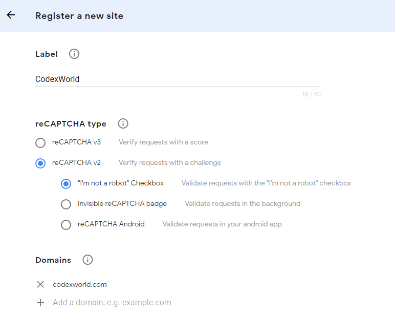 google-recaptcha-v2-checkbox-add-site-domain-codexworld