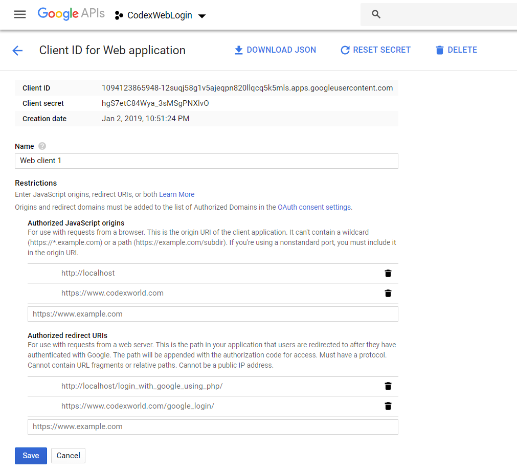 google-api-console-project-php-javascript-oauth-create-client-id-secret-codexworld