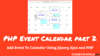 Add Event to Calendar using jQuery, Ajax and PHP - CodexWorld