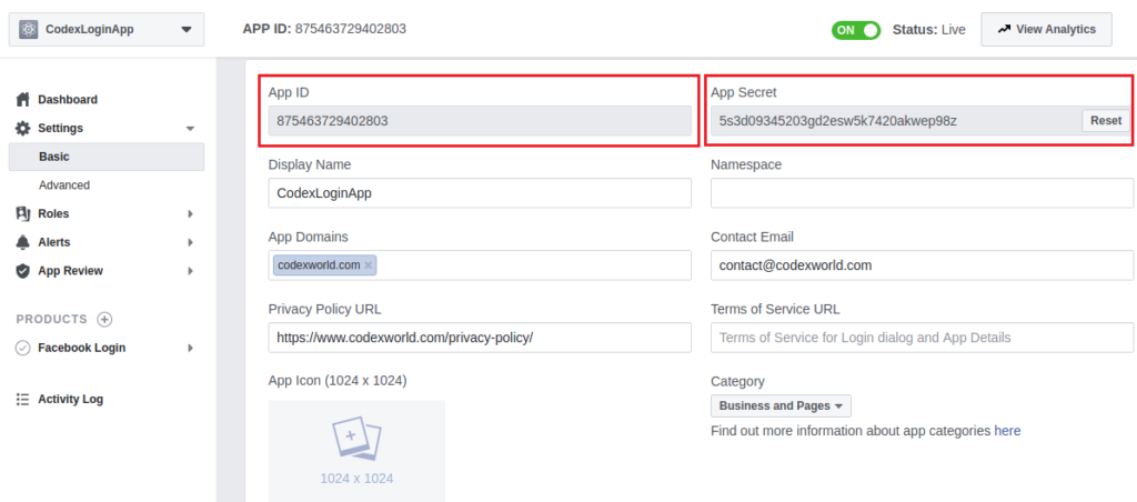 facebook-app-create-id-secret-api-settings-codexworld