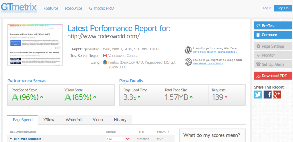 Comparing GTMetrix to The Google Page Speed Tool - Online