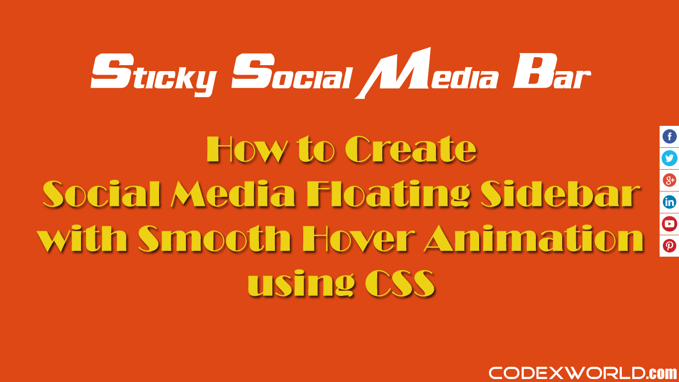 How to Create Sticky Social Media Floating Sidebar with CSS - CodexWorld