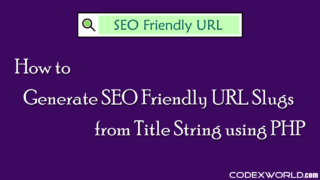 generate-seo-friendly-url-from-string-using-php-codexworld