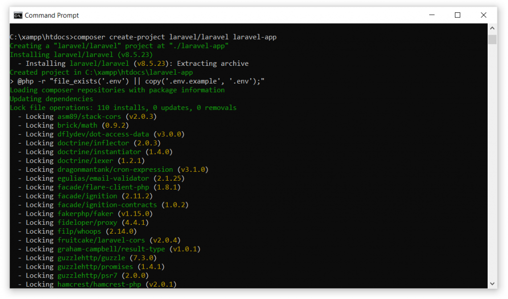 windows-composer-laravel-install-xampp-codexworld