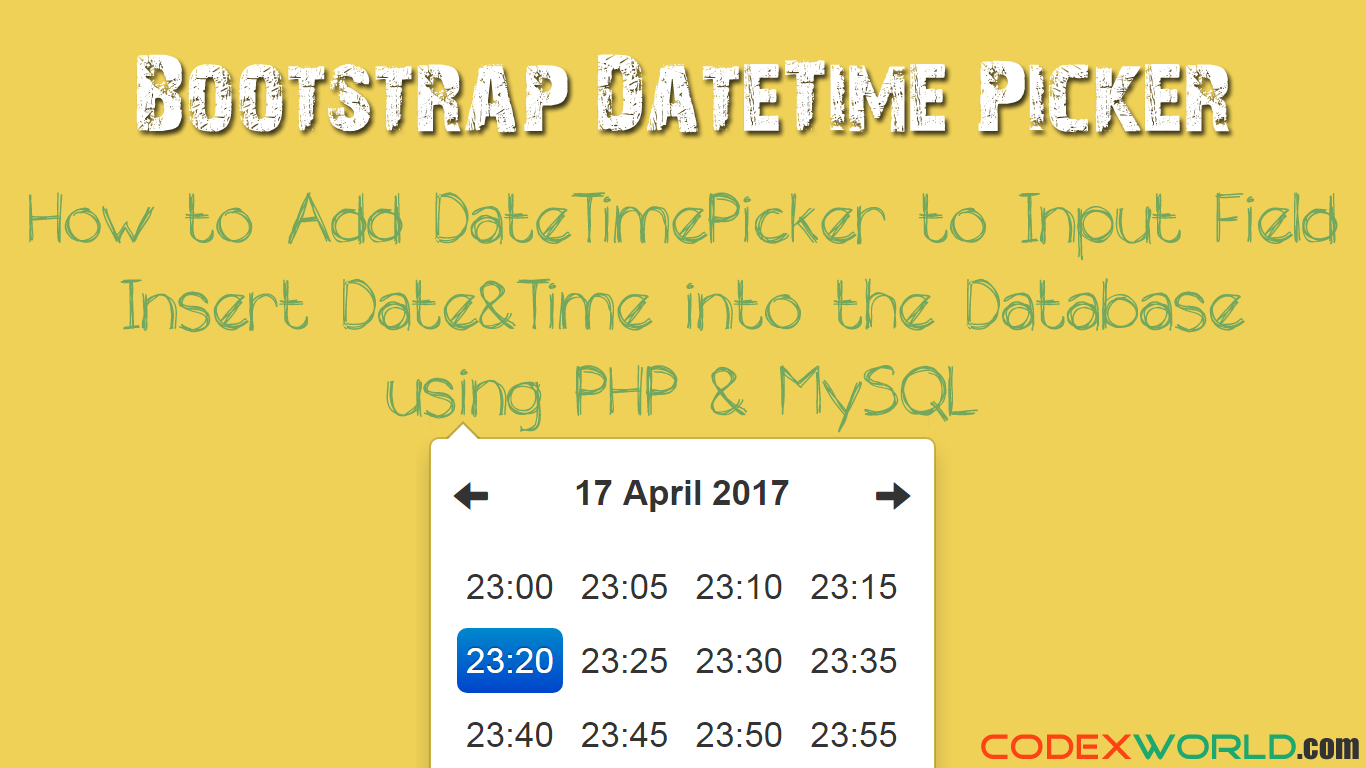 Bootstrap Datetimepicker   Add DateTime Picker to Input Field ...