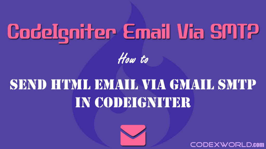 codeigniter send email smtp