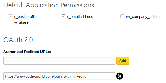 create-linkedin-app-permission-authorized-url-codexworld