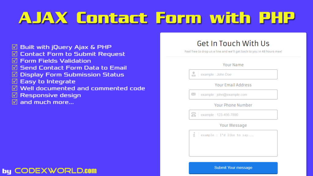 AJAX Contact Form with Email