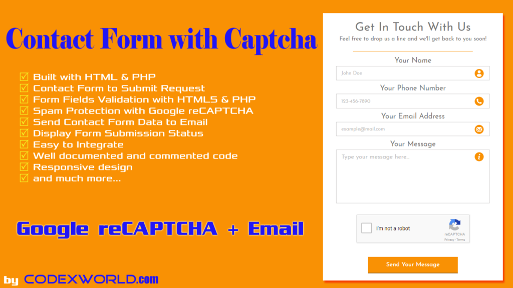 Contact Form with Google reCAPTCHA and Email