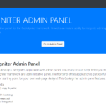 Frontend Homepage Demo – CodeIgniter Admin Panel - Screenshot 1