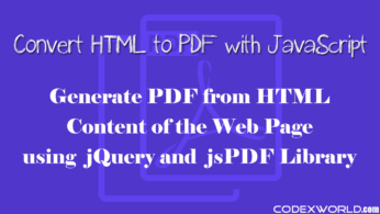 html to pdf with jspdf