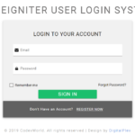 CodeIgniter User Login System Demo - Screenshot 1