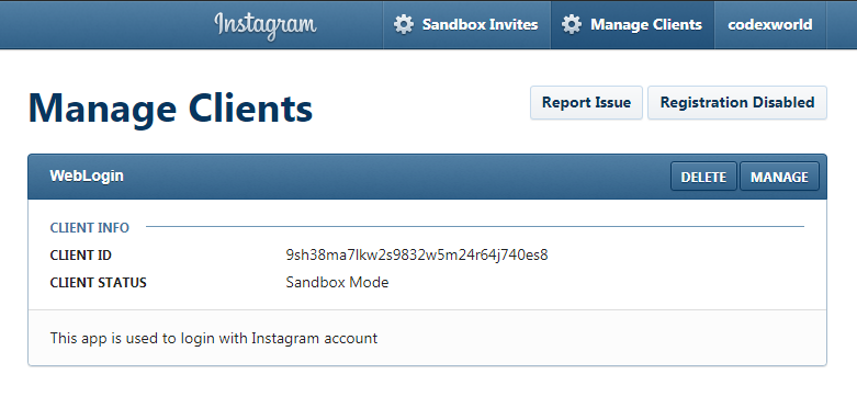 instagram-login-php-app-manage-clients-codexworld
