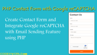 php-contact-form-with-google-recaptcha-codexworld