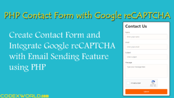 php-contact-form-with-google-recaptcha-codexworld